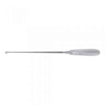 Recamier Uterine Curette Sharp - Malleable - Fig. 15 Stainless Steel, 35 cm - 13 3/4" Width 35 mm